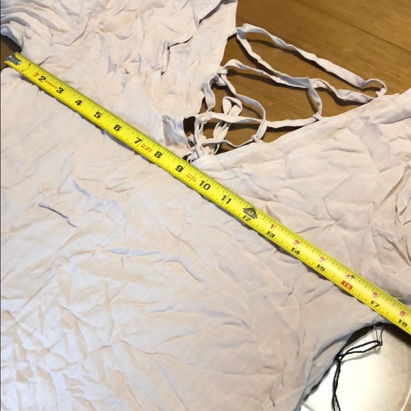 V NECK LACE BACK DRESS in moonLit Mauve - Picture 6 of 8